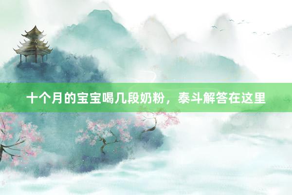 十个月的宝宝喝几段奶粉，泰斗解答在这里